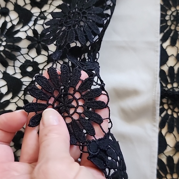 Karen Millen Black and White Lace Midi Dress - Picture 13 of 16